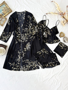 Freyja -  5 piece Satin Pajama Set