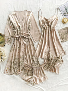 Freyja -  5 piece Satin Pajama Set