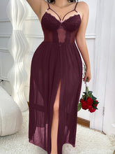 Load image into Gallery viewer, Despoena +  Semi-Transparent Lace Nightgown