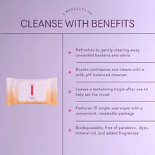 Load image into Gallery viewer, Cleanse With Benefits - Tingling Cleansing Wipes