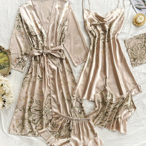 Freyja -  5 piece Satin Pajama Set
