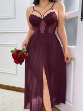 Load image into Gallery viewer, Despoena +  Semi-Transparent Lace Nightgown